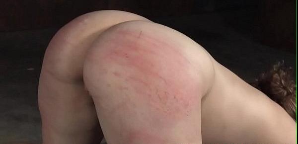  Restrained Harley Ace flogged and whipped